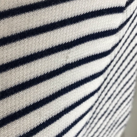 Club Monaco - White & Black Striped Midi T-Shirt Dress - Picture 5 of 7